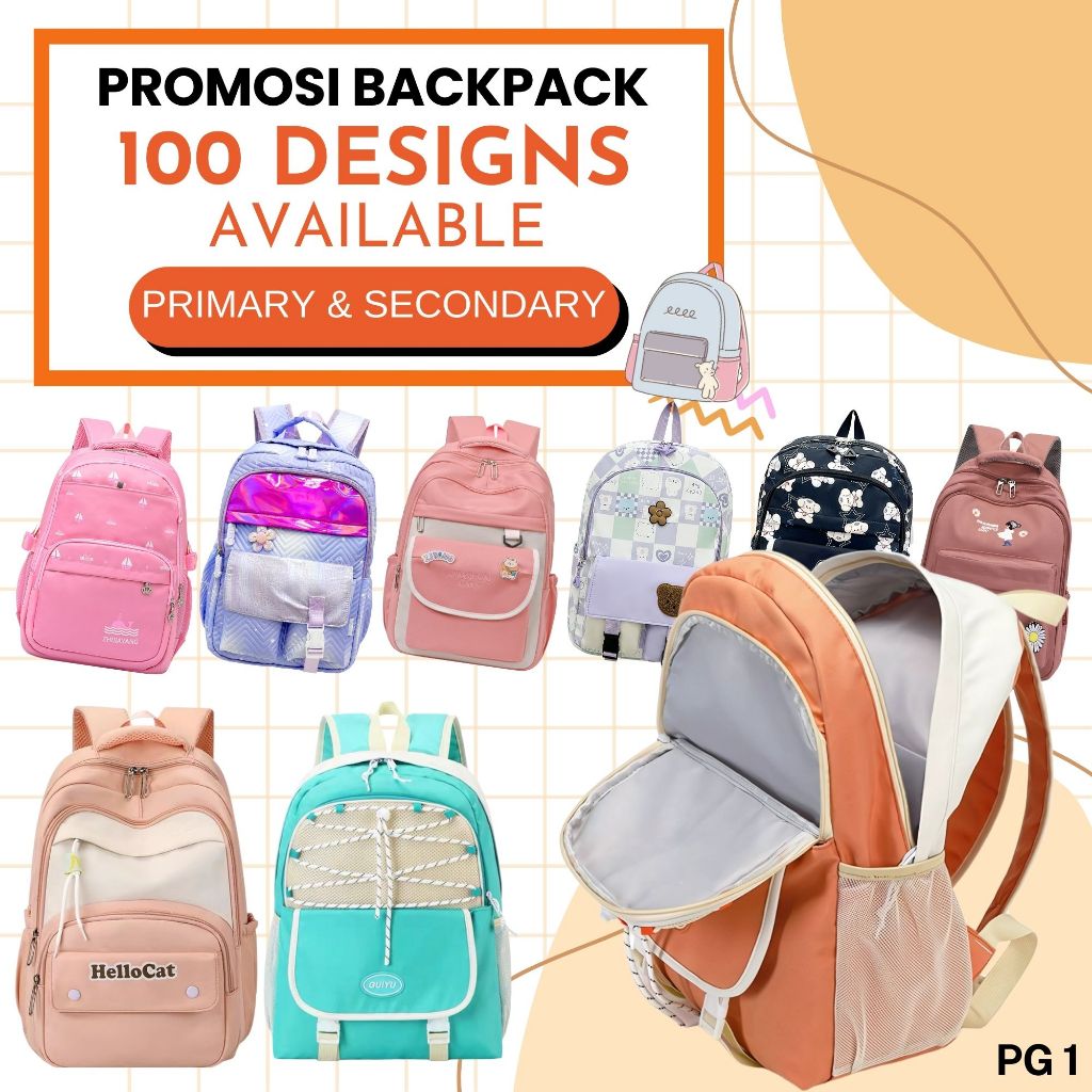PG1 -PROMOSI 100 Pilihan New Korea Beg Backpack High Quality(Beg ...