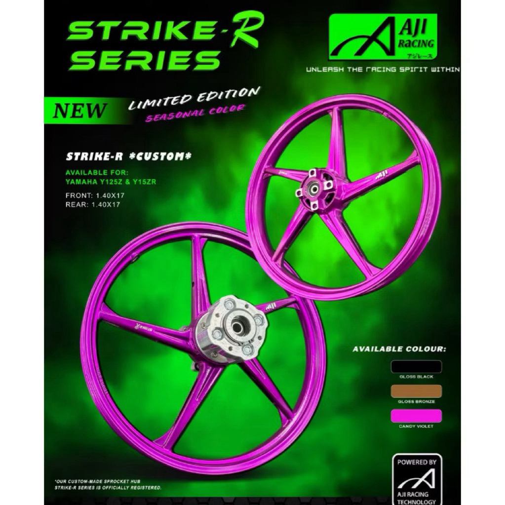 AJI RACING STRIKE - R SERIES CUSTOM SPORTRIM 5BATANG PURPLE SERIES Y15 ...