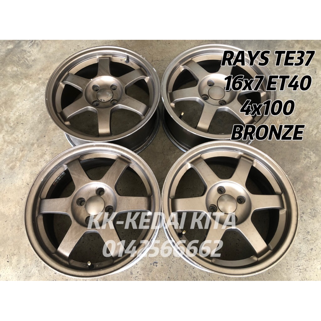 USED RIM RAYS TE37 16 INCHI | Shopee Malaysia