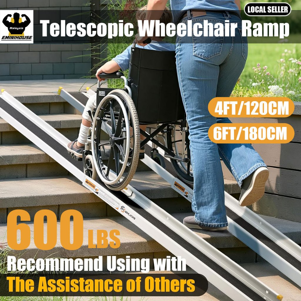 Wheelchair Ramp Aluminium Portable Foldable Ramp wheelchair Bike Ramp ...