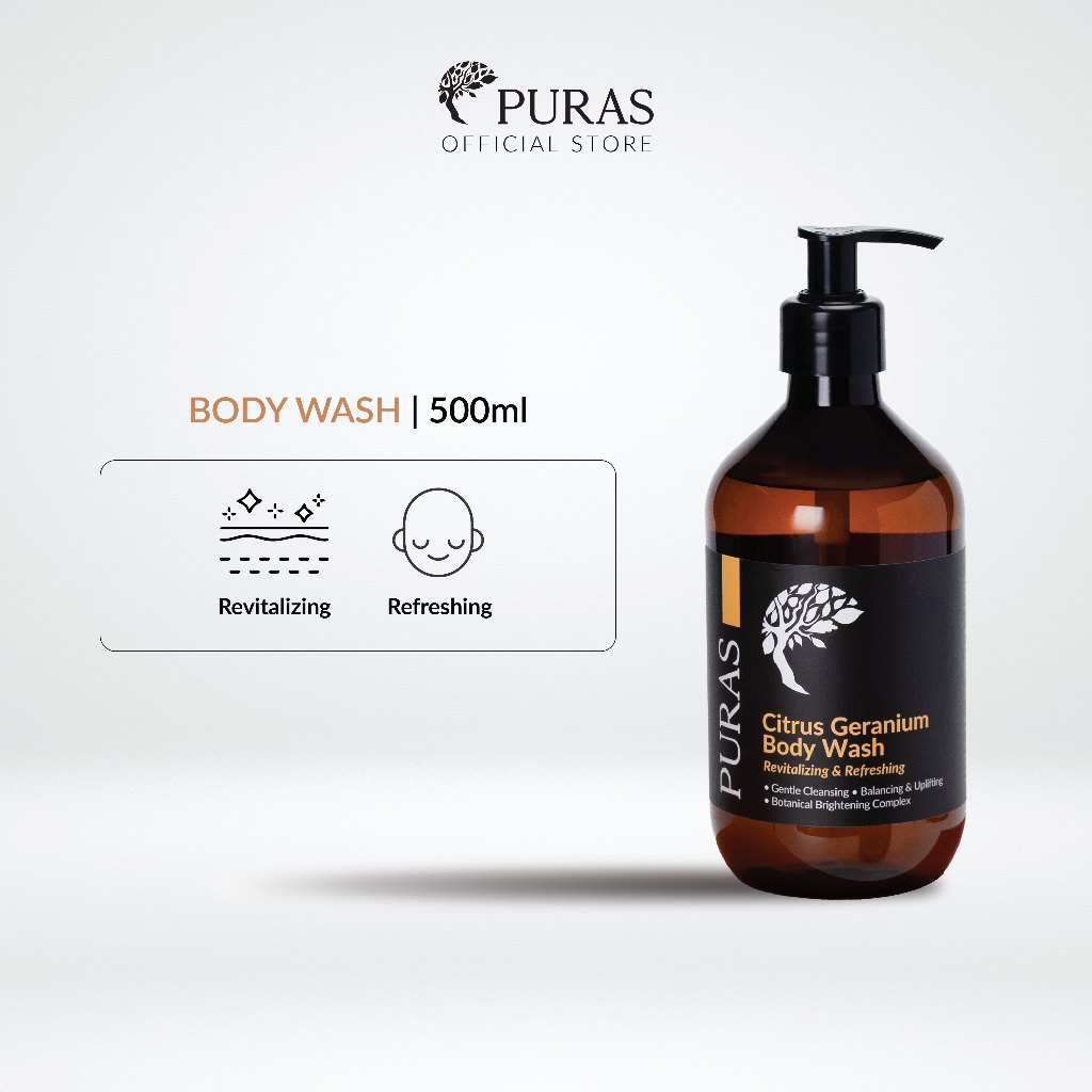 PURAS Citrus Geranium Body Wash - Hydrating | Gentle Daily Cleanser ...