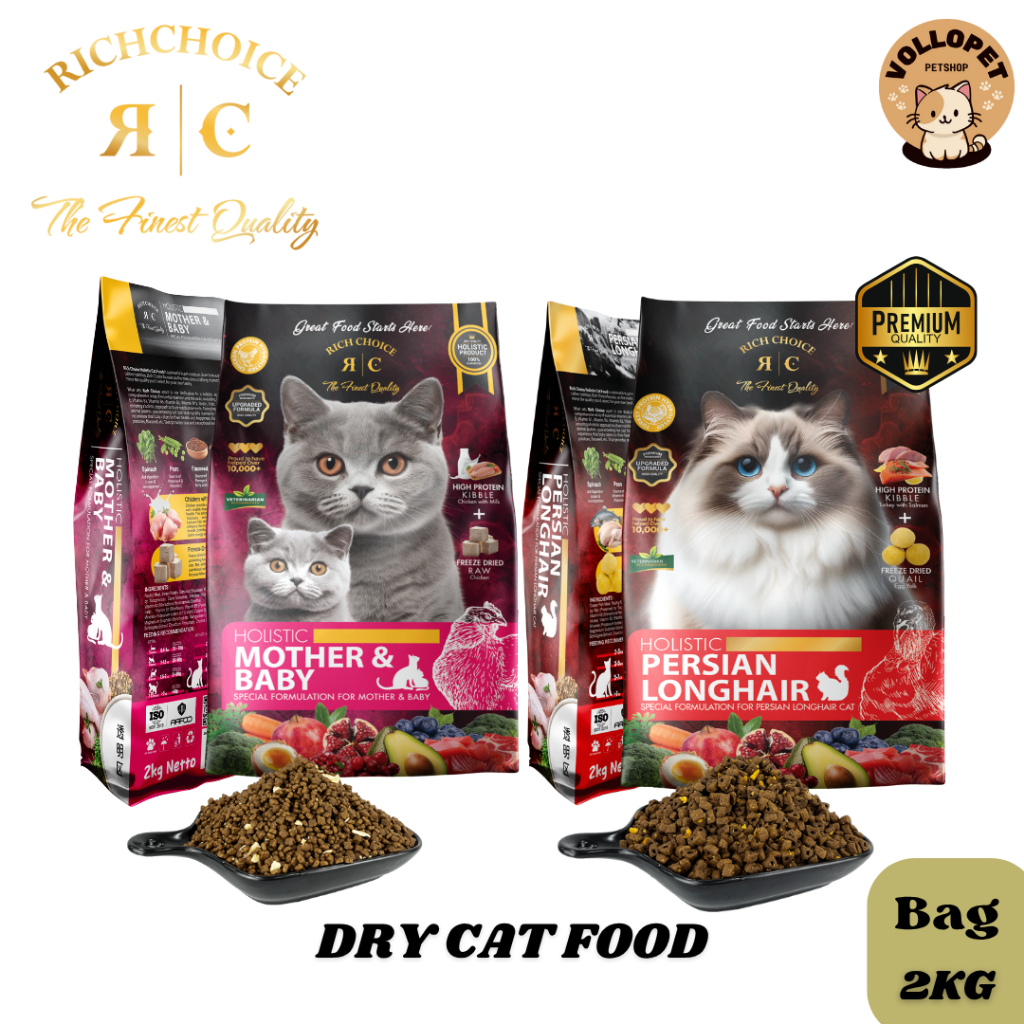Rich Choice Holistic Cat Food (2KG) Premium Dry Cat Food Makanan Kucing ...