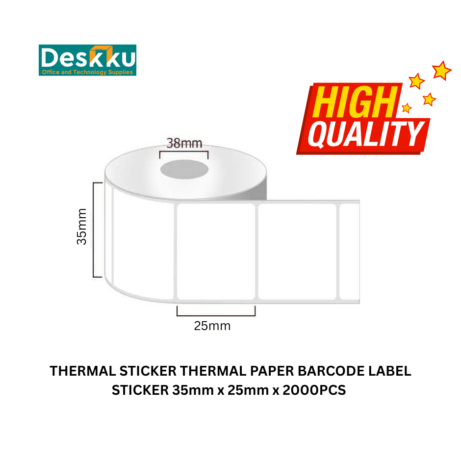 Barcode Label Sticker 35mm x 25mm 1ups (2000pcs) | Shopee Malaysia
