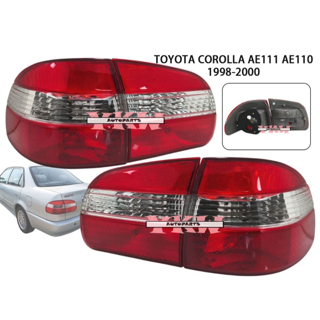 Toyota Corolla AE110 AE111 Sedan 1998-2000 Rear Tail Lamp Light Lamp ...