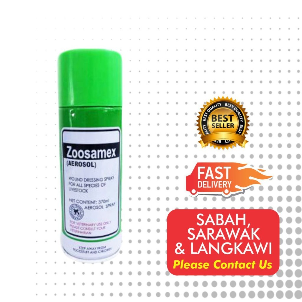 ZOOSAMEX (SPRAY LUKA HAIWAN) 370ML WOUND SPRAY MAGGOT SPRAY [SABAH ...