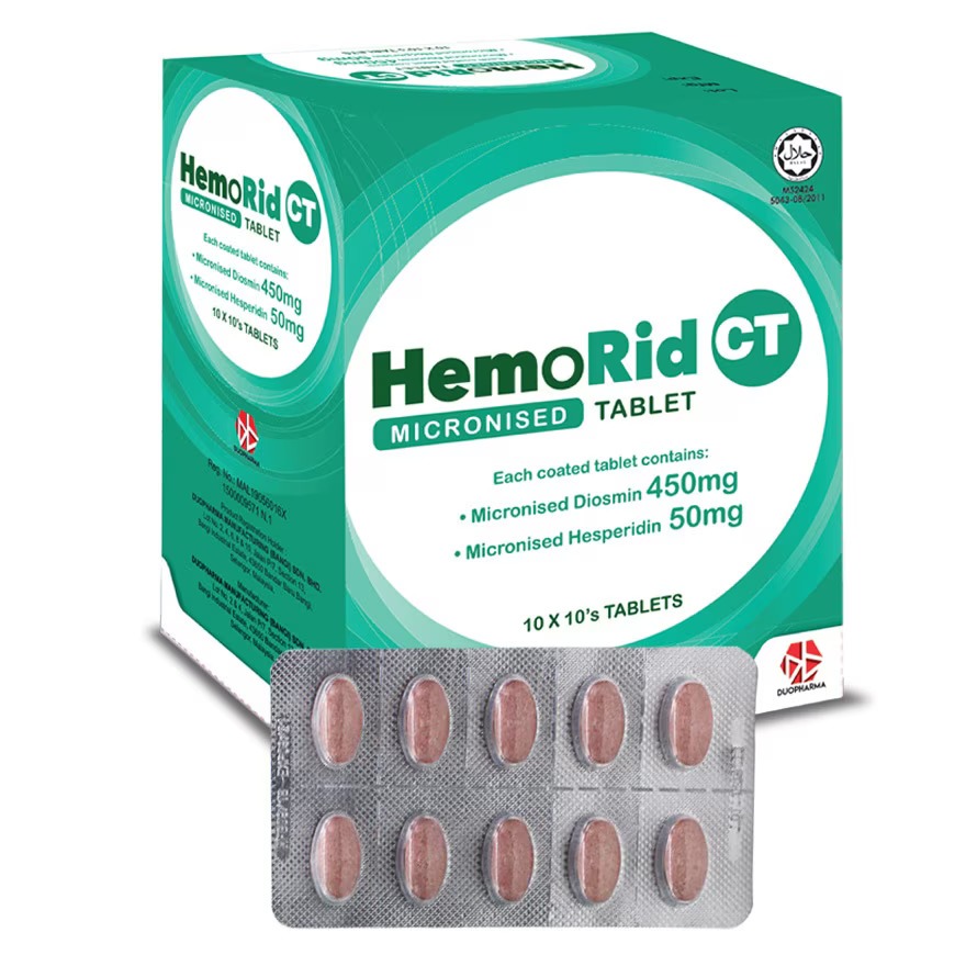 CCM HemoRid / Hemo Rid CT Micronised Diosmin Hesperidin 500mg Tablets ...