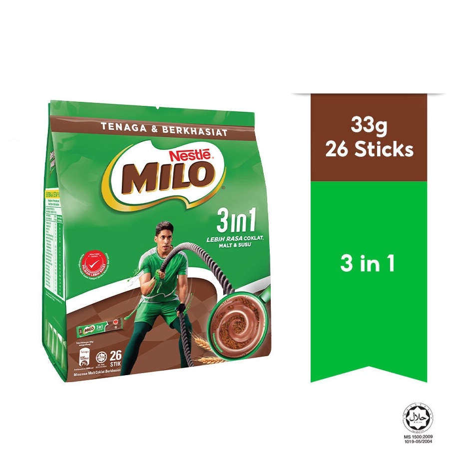 NESTLE Milo 3in1 Activ-Go Mixes 33g x 26s | Shopee Malaysia