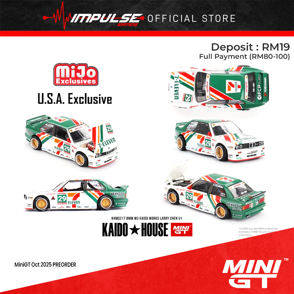 MiniGT x KaidoHouse 1/64 BMW M3 KAIDO WORKS LARRY CHEN V1 USA Exclusive ...