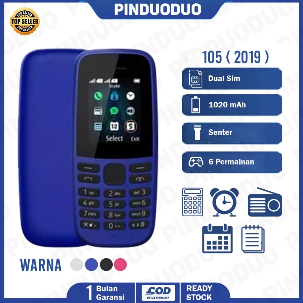 HP 105 2019 2G Dual SIM Cheap Feature Phone | Shopee Malaysia