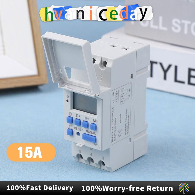 Rail 2 Wire Weekly 7 Days Programmable Digital Time Switch Relay ...