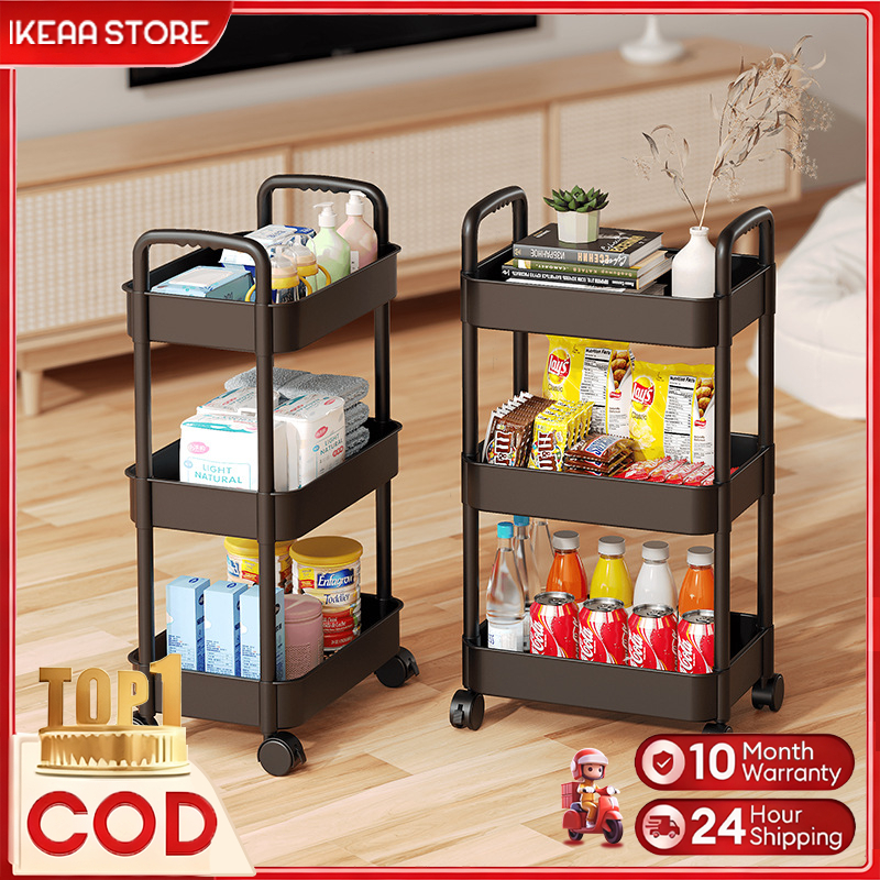 IKEA 3/4 Tier Trolley Multi-functional Basket Trolley Rack Kitchen ...