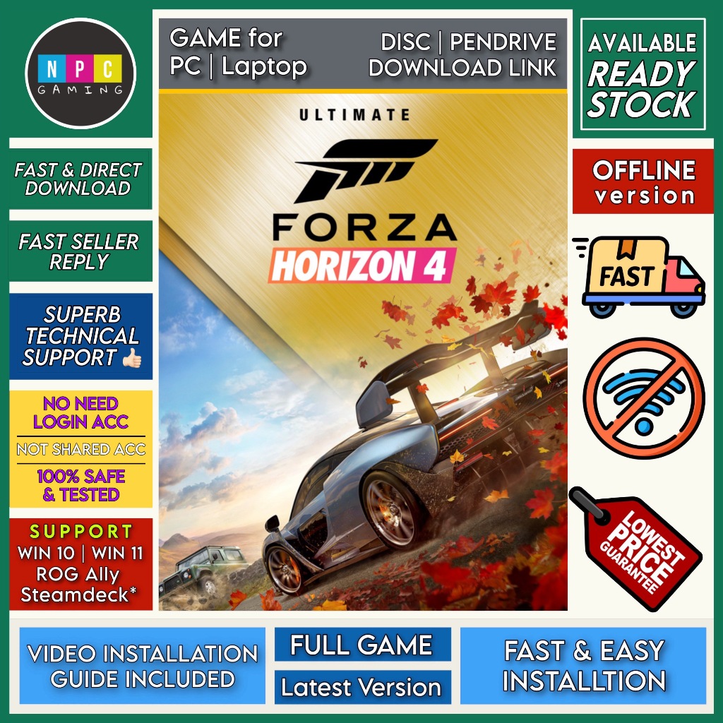 🔥【PC】Forza Horizon 4 Ultimate Edition (ALL CARS UNLOCKED) - Offline ...