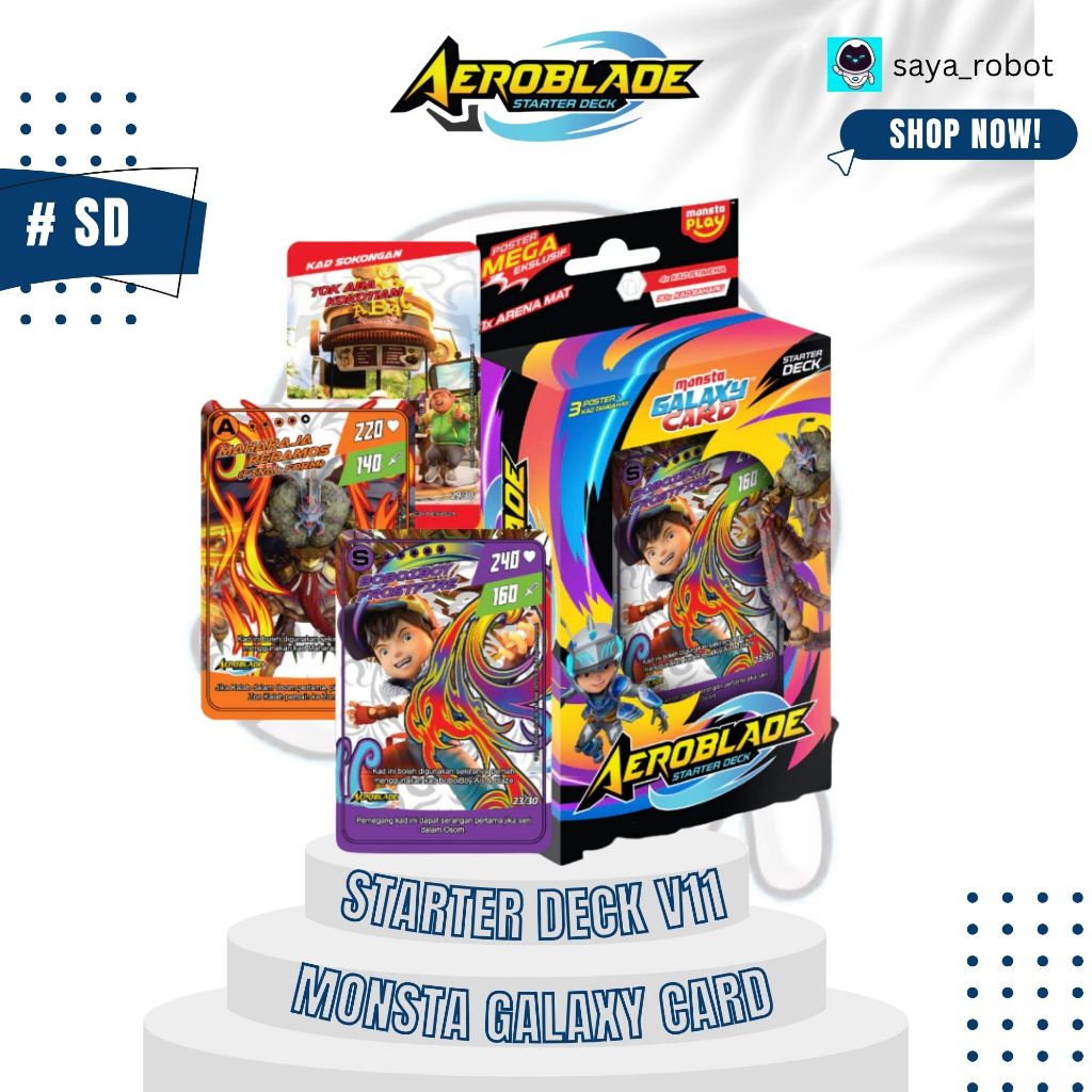 🆕MONSTA Galaxy Card : Starter Deck Aeroblade | Shopee Malaysia