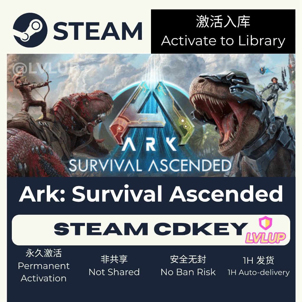 Ark: Survival Ascended Steam (PC) CD Key Activation Code – Game Key ...