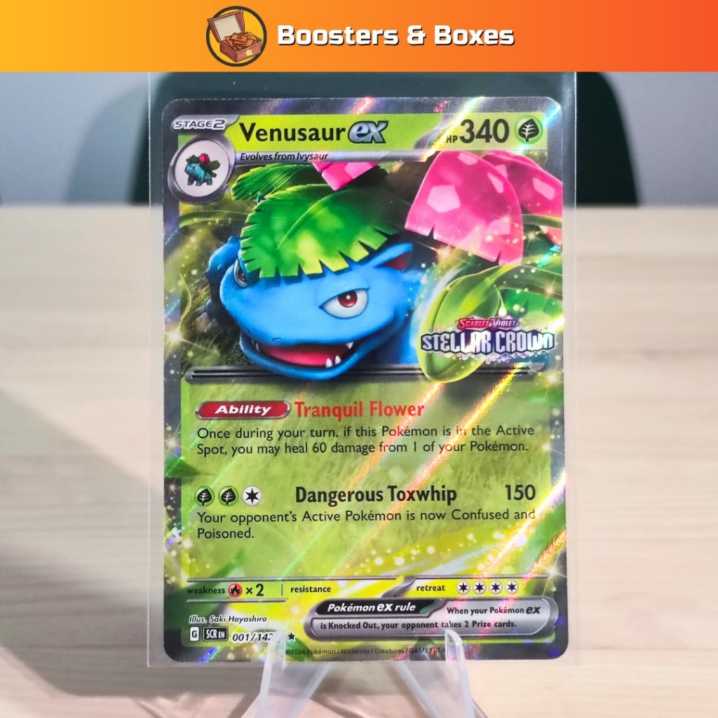 Pokemon Venusaur Ex 001/142 - Carta Singola Rara Dall'Espansione Corona Stellata