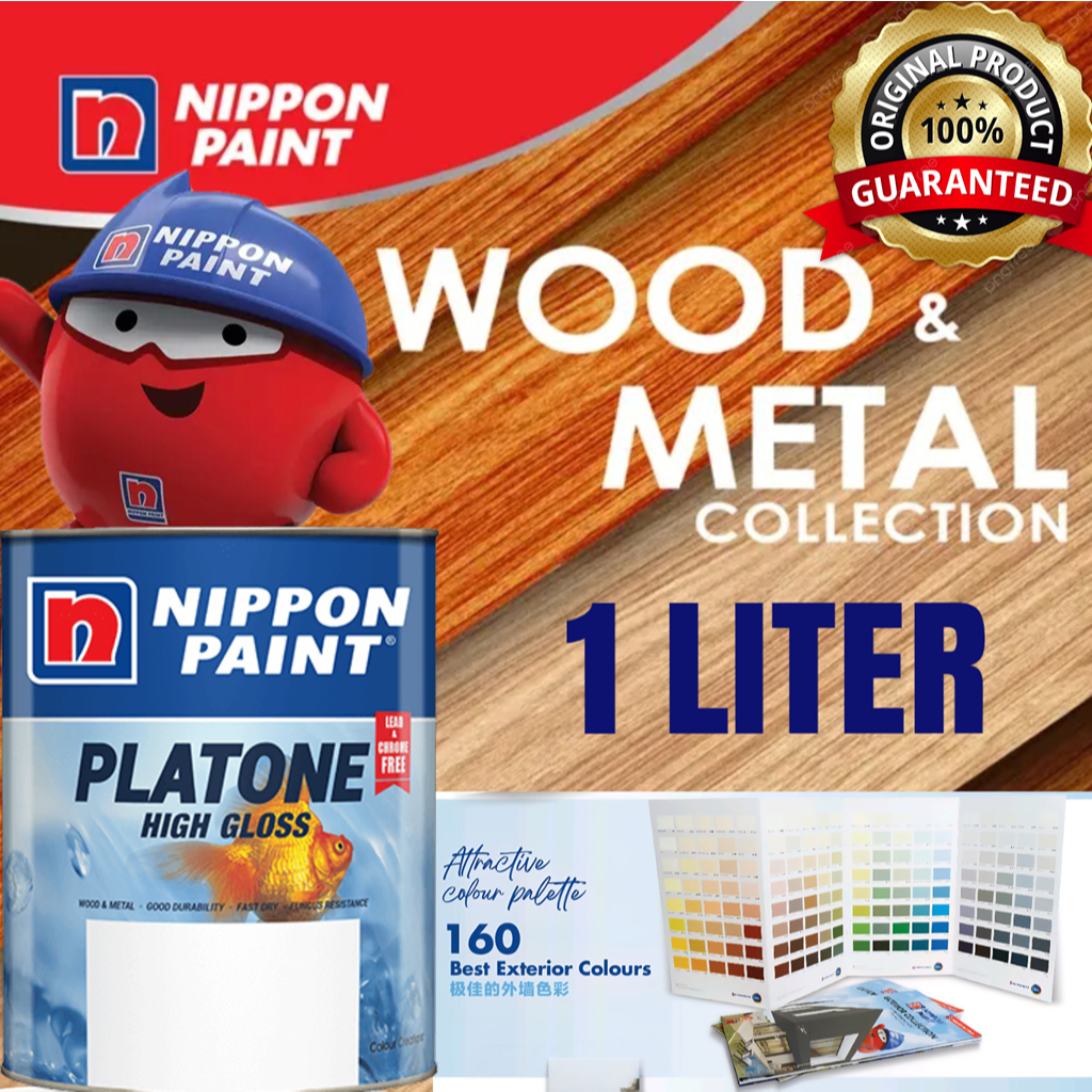 🔥🔥( PAGE C )🔥🔥NIPPON PLATONE GLOSS PAINT 1 LITER FOR WOOD & METAL / CAT ...