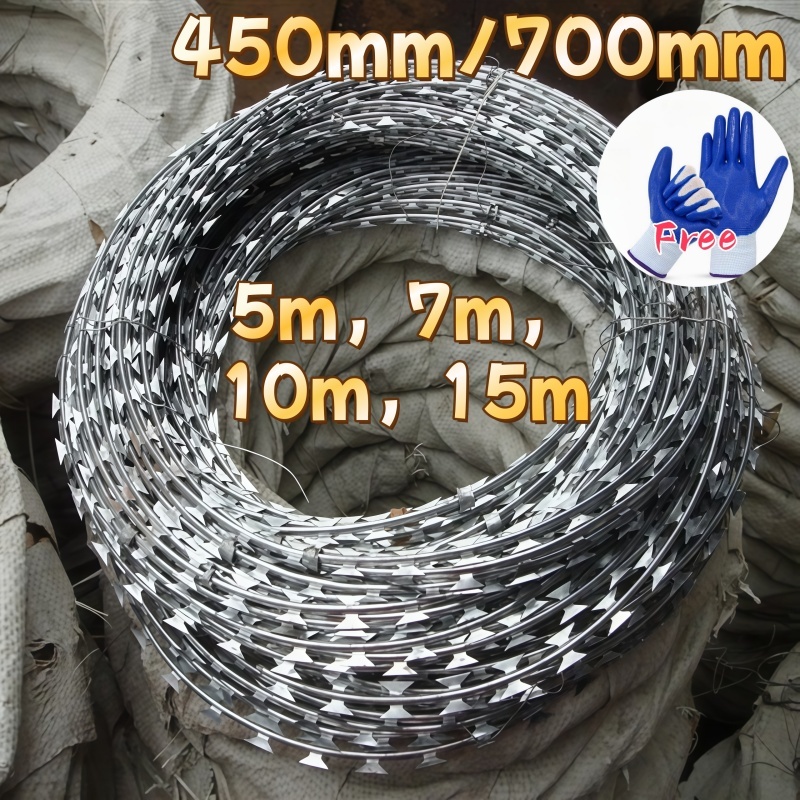 Rust-Proof Sharp Razor Wire Fence Electro Galvanized For Anti-climb ...
