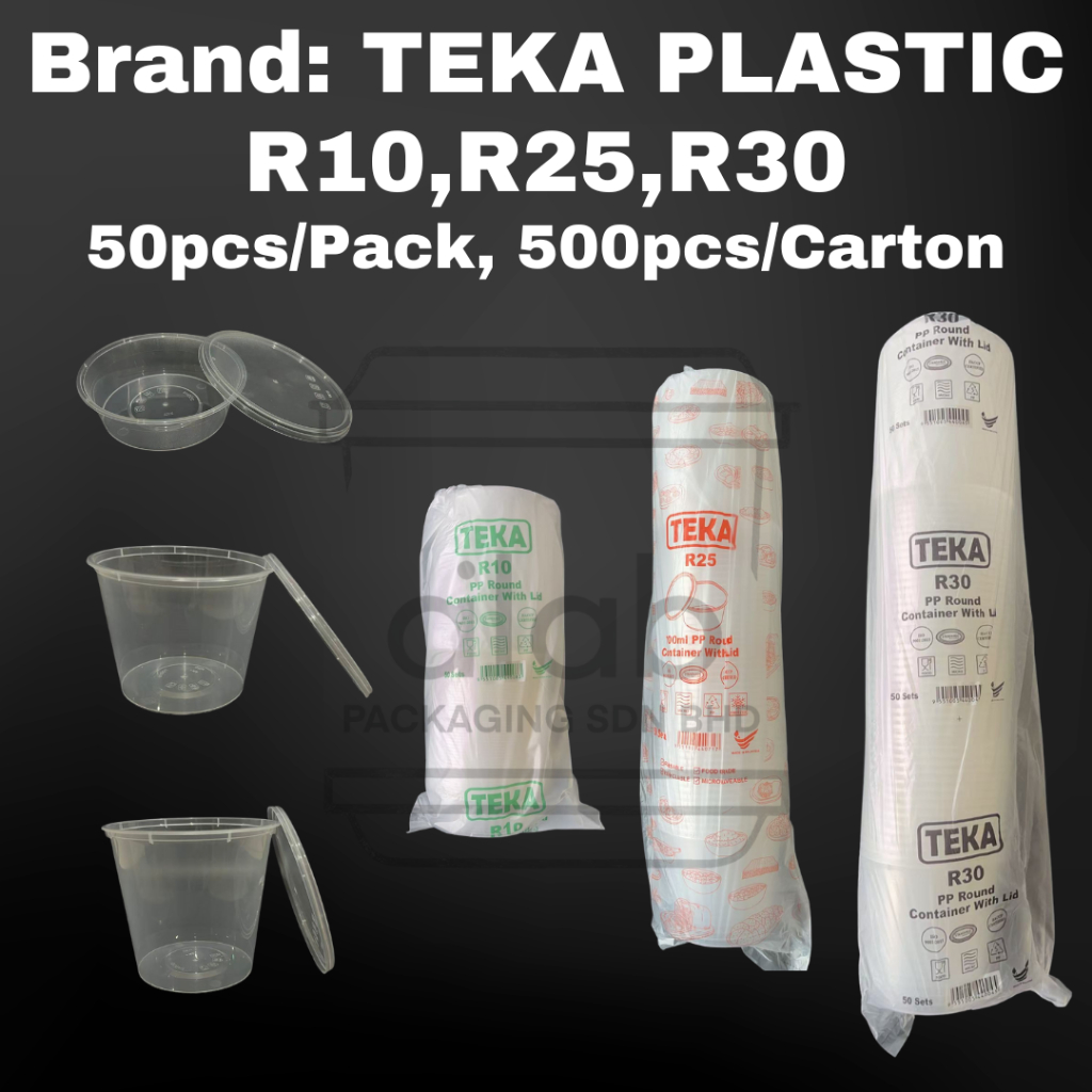 R10 R25 R30 TEKA ROUND Food Container/Bekas Plastik Makanan BULAT ...