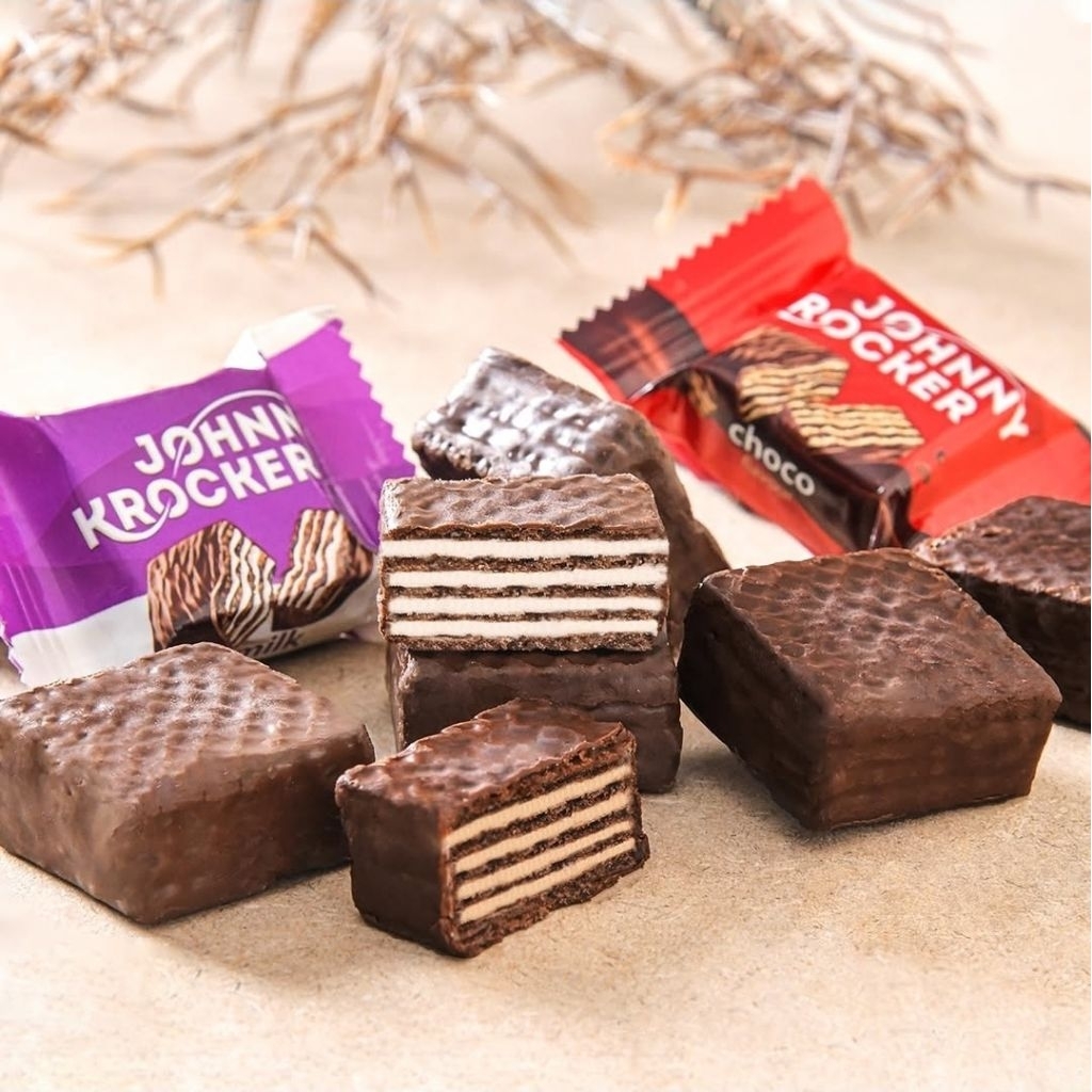 Roshen Johnny Krocker Milk & dark Wafers With Cream In Chocolate 500g ...