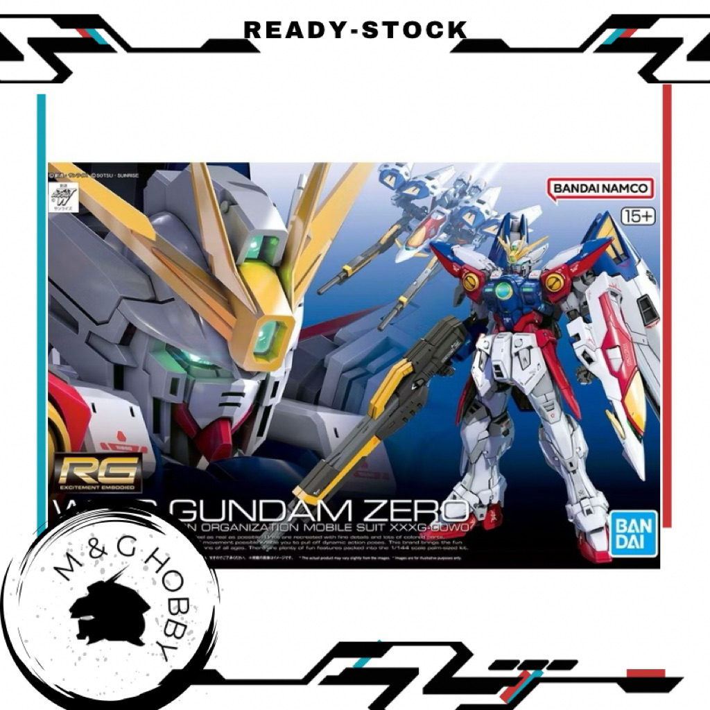Ready Stock 】BANDAI RG 1/144 Wing Gundam ZERO Plastic Model Kit ...