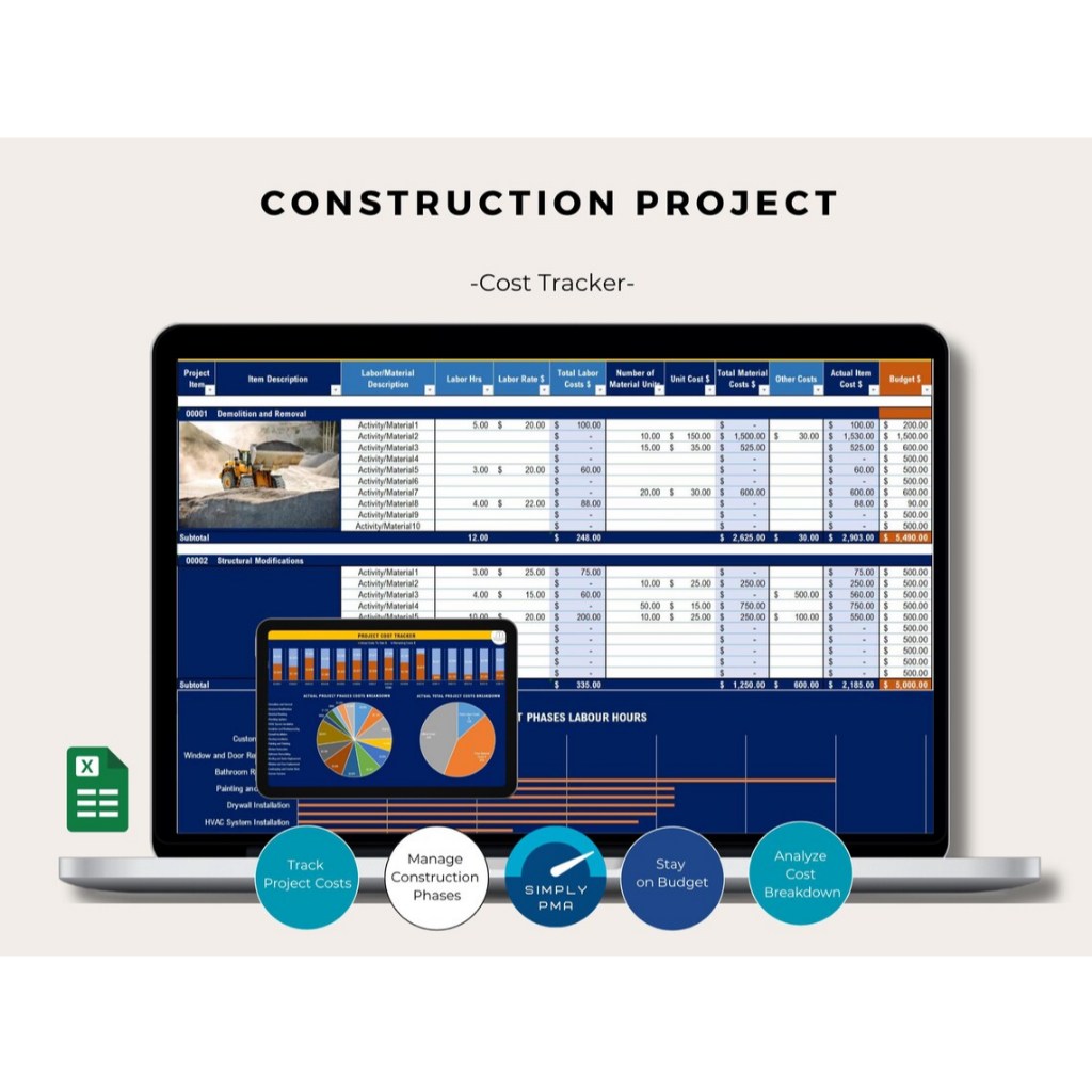 Project Costs Tracker with Interactive Dashboard Construction ...