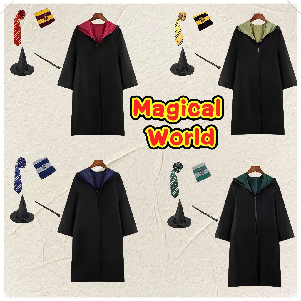 ADULT/KIDS Graduation Robe Potter Costume Harry Cosplay Wizard Robe ...