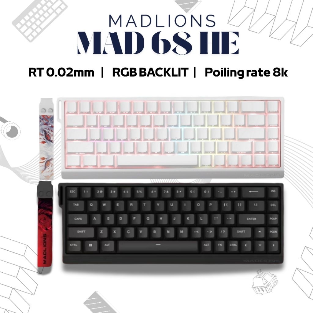 Ready stock Madlions MAD68 HE Magnetic Keyboard Adjustable Actuation ...