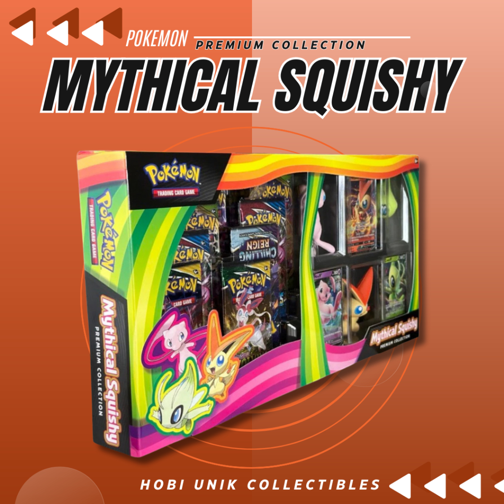 Set 3 Peluche Squishy Pokémon: Mew, Celebi, Victini – Mythical Squishy – Usati
