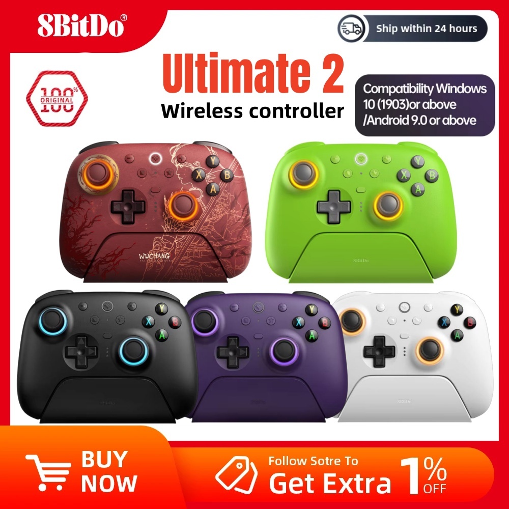 8BitDo Ultimate 2 Wireless Controllerwith TMR Joystick Switchable ...
