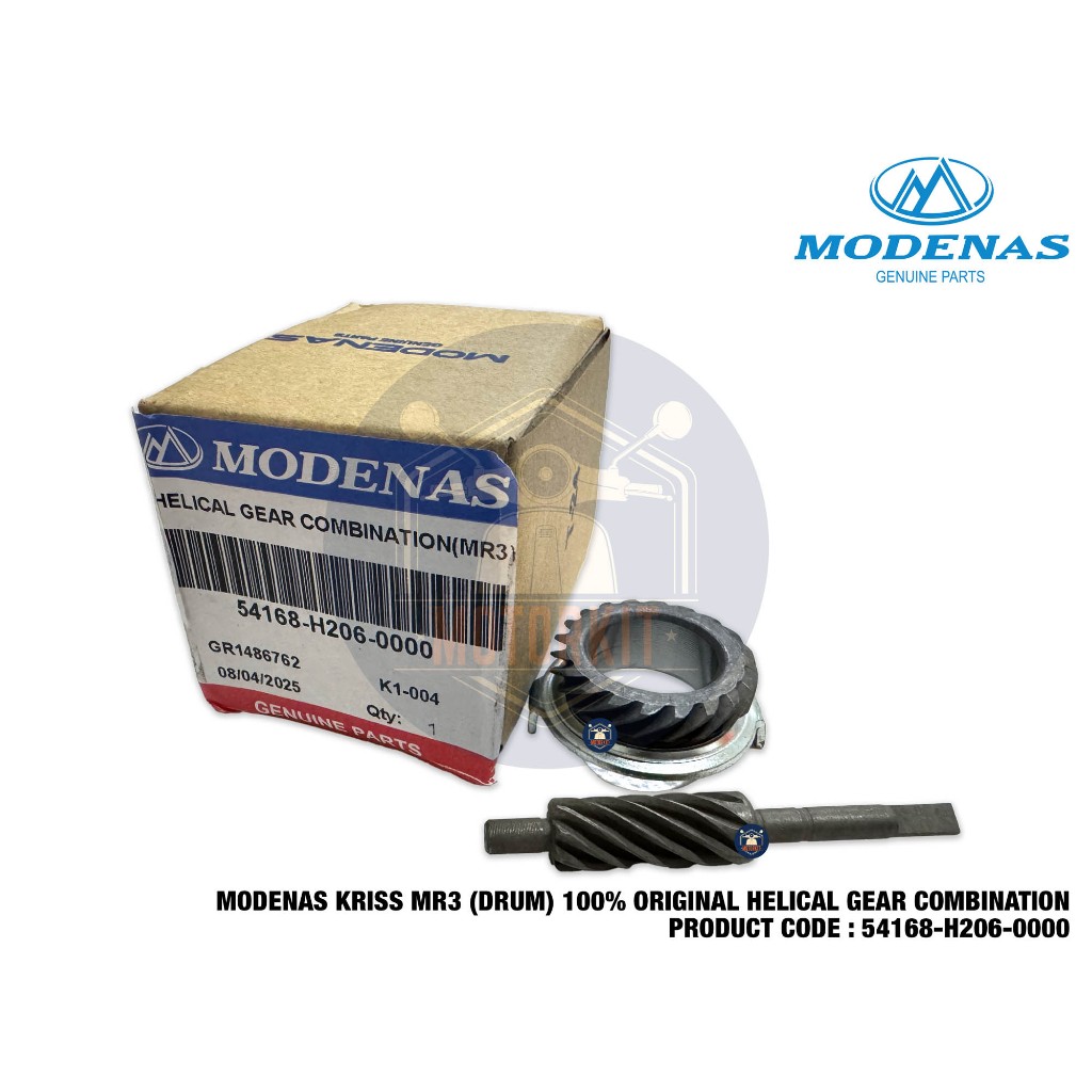 MODENAS KRISS 110 MR3 DRUM EURO 3 100% ORIGINAL HELICAL METER GEAR ...