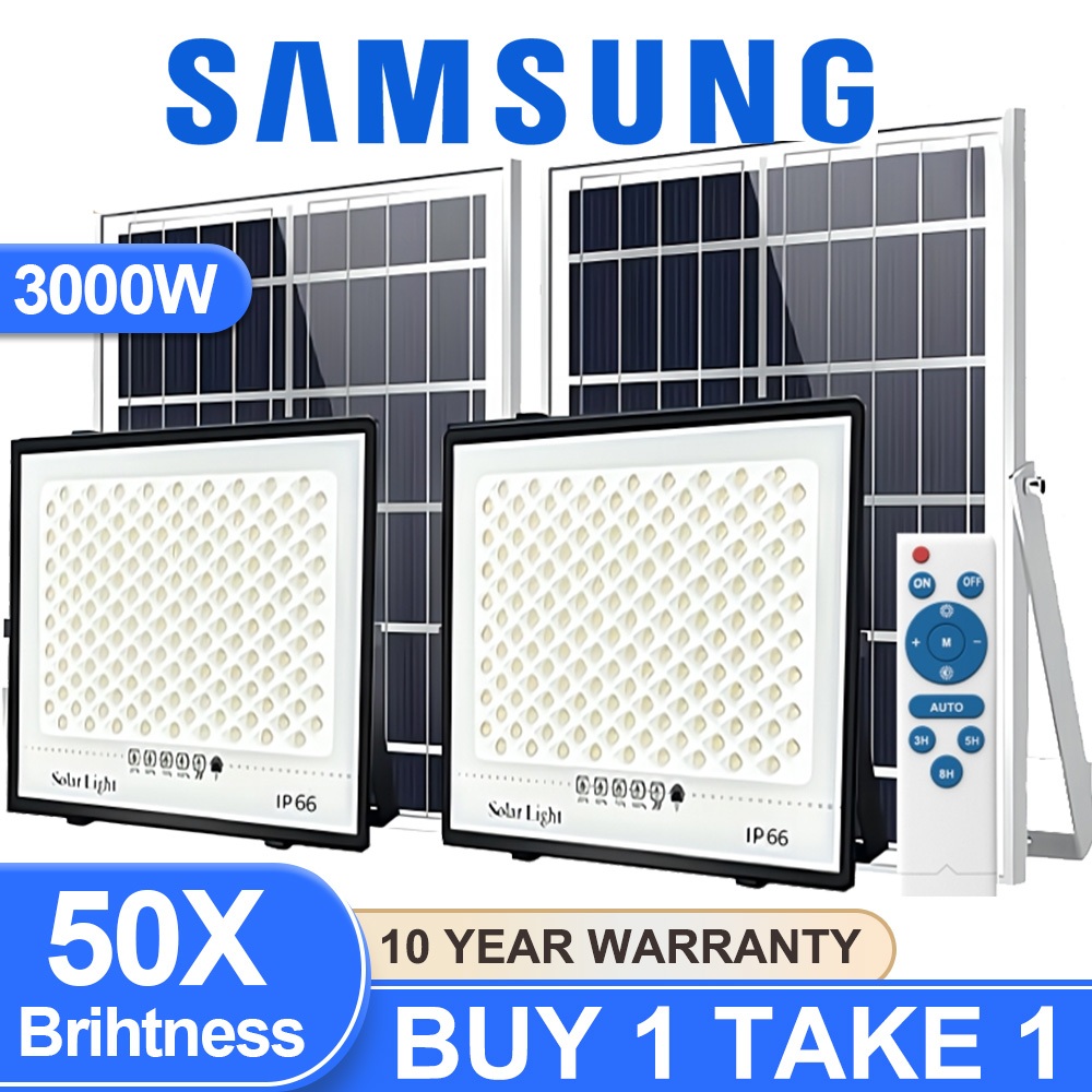 1000W lampu solar light sensor lampu raya solar outdoor waterproof LED ...