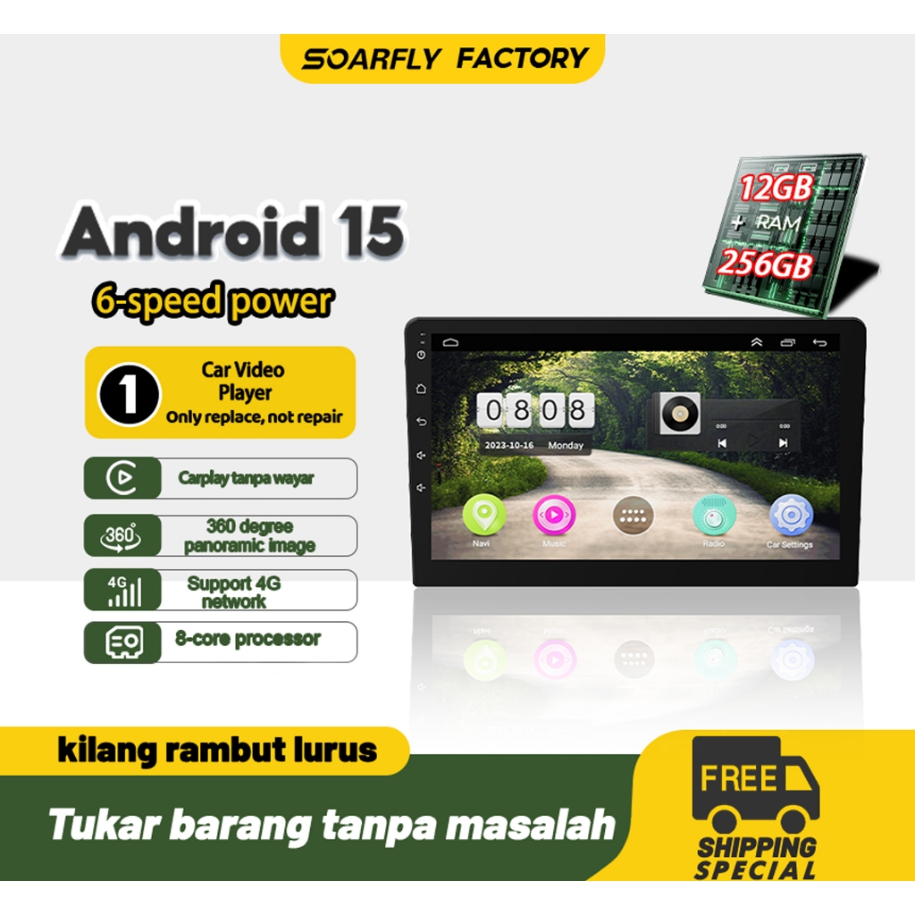 SOARFLY Android Player (12GB RAM + 256GB ROM) Android 15 Skrin QLED ...