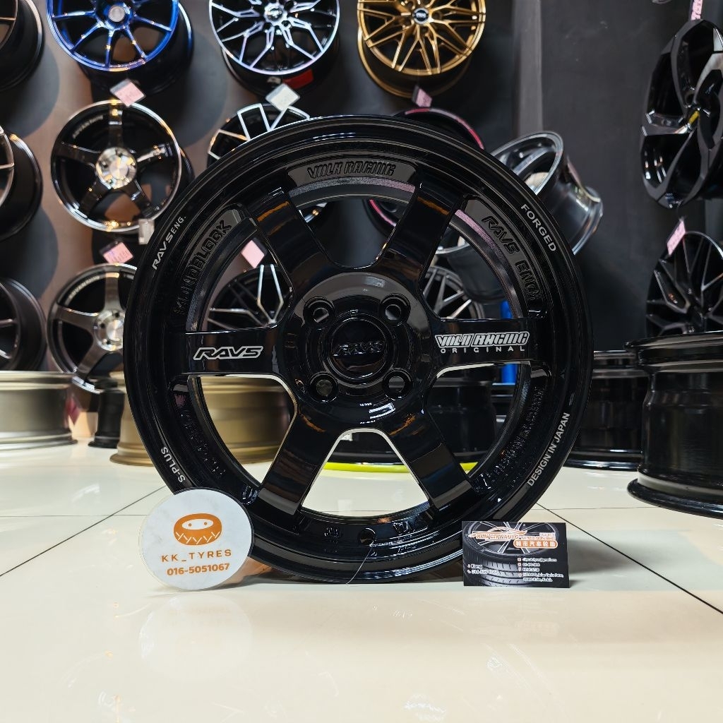 [4PCS] New Sport Rim 15inch TE37 15X7JJ ET35 4H100 Glass Black | Shopee ...