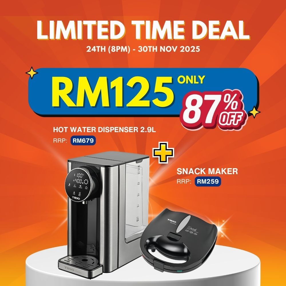 25.11 Exclusive RM125 Deals : Trio Hot Water Dispenser (2.9L) + Snack ...