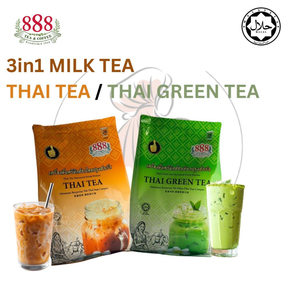 888 Thai Tea–Serbuk Teh Thai Segera–Pack 650g–Original Thai Milk Tea ...