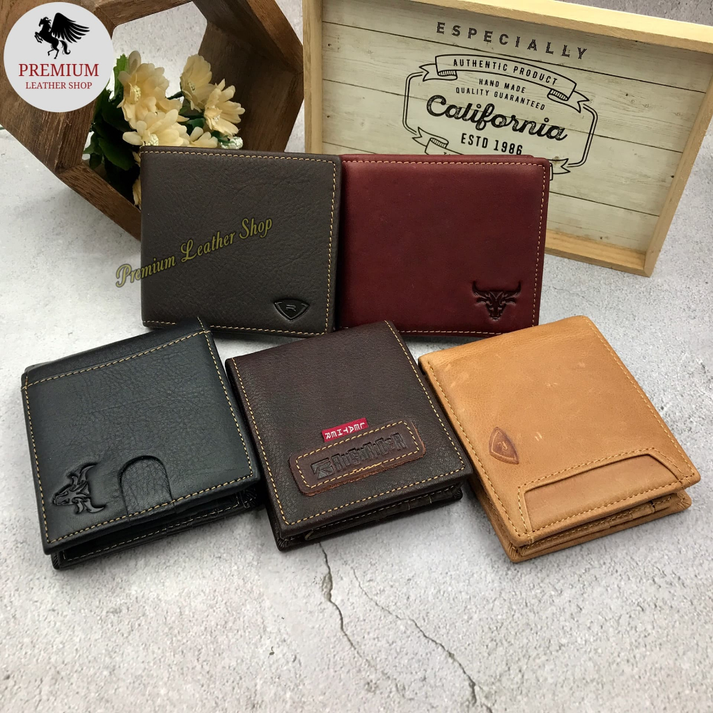 Rush Rider Leather Wallet Men Short Wallet Genuine Leather Dompet Kulit ...