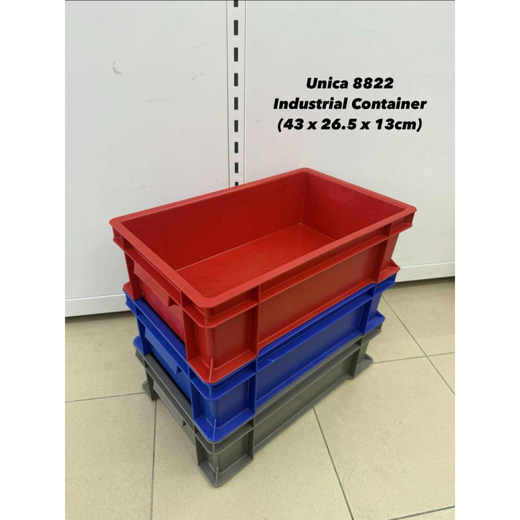 Unica 8822 Heavy Duty Plastic Industrial Multipurpose Stackable ...