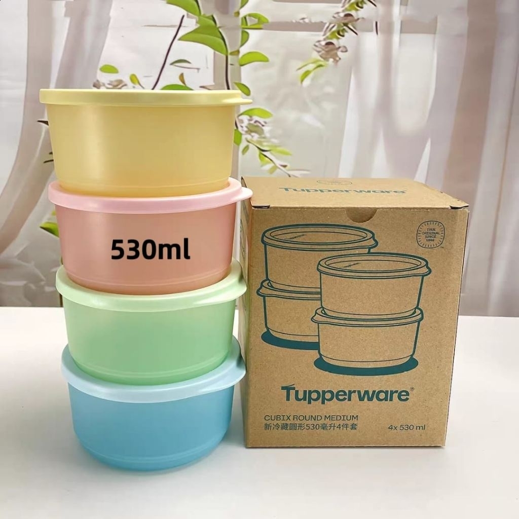 Tupperware Summer Fresh Round 4pc with box (530ml) | Shopee Malaysia