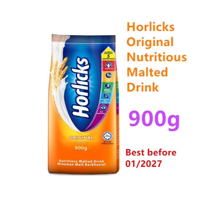 Horlicks Original Nutritious Malted Drink Powder 900g [Best Before: 01/ ...