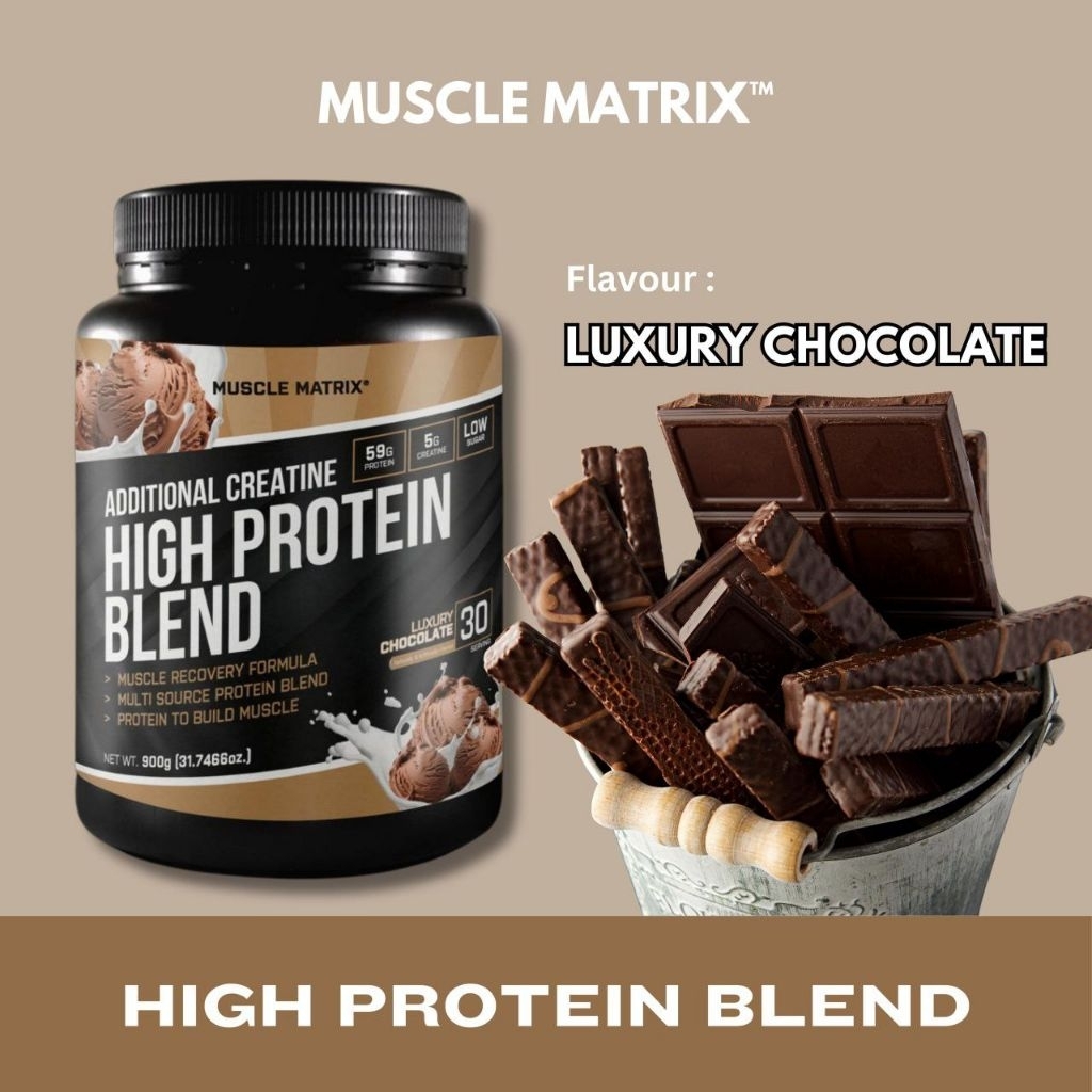 Muscle Matrix High Protein Blend Perisa Luxury Chocolate | Shopee Malaysia