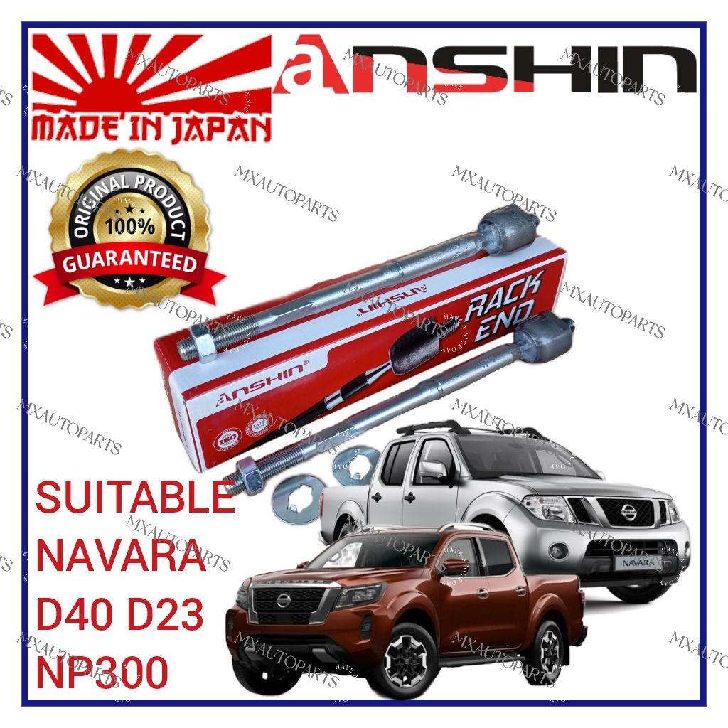 ORIGINAL ANSHIN JAPAN RACK END NISSAN NAVARA D40 D23 NP300 RACK END SET ...