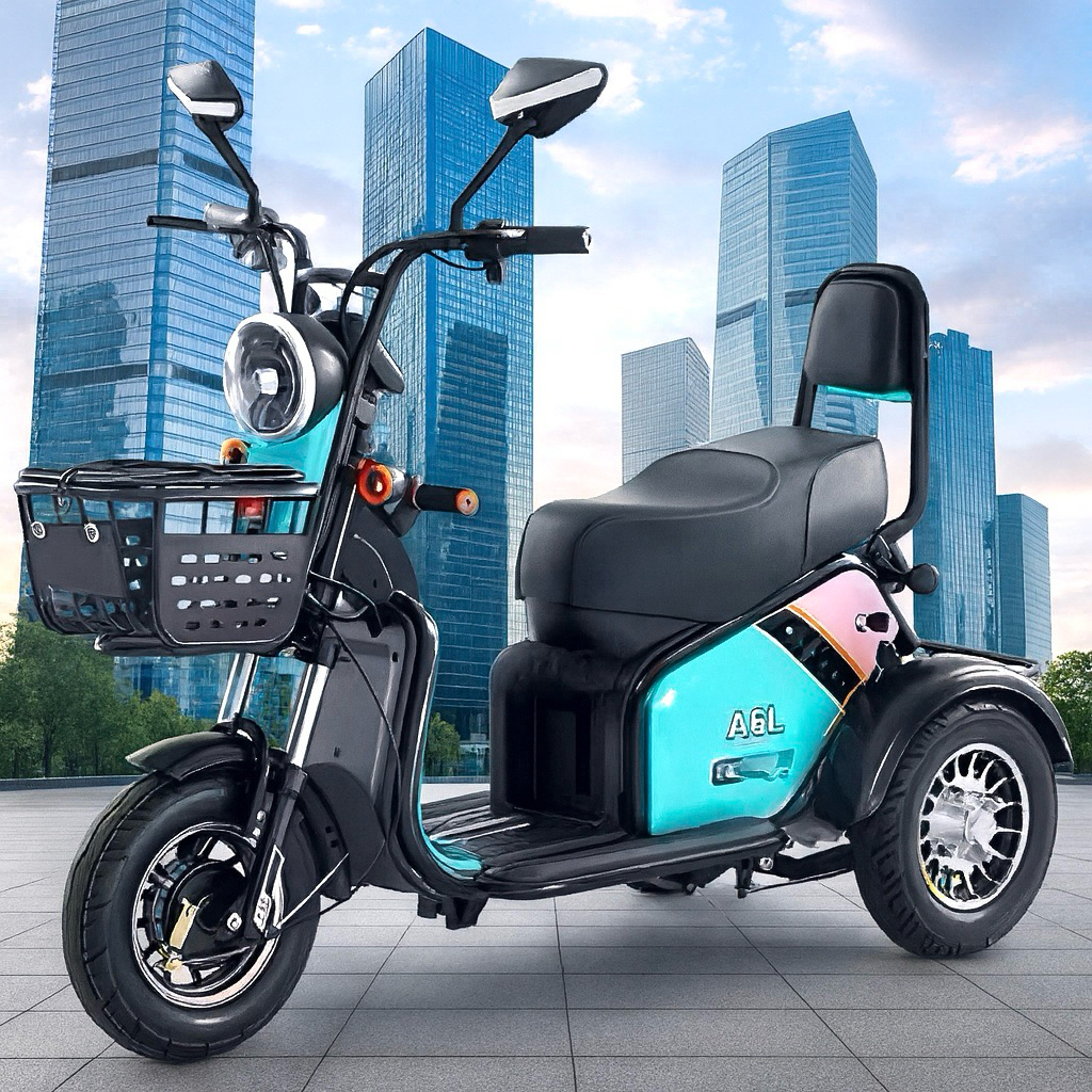 New Mini Electric bicycle 3 seater e bike elektrik basikal Three wheels ...
