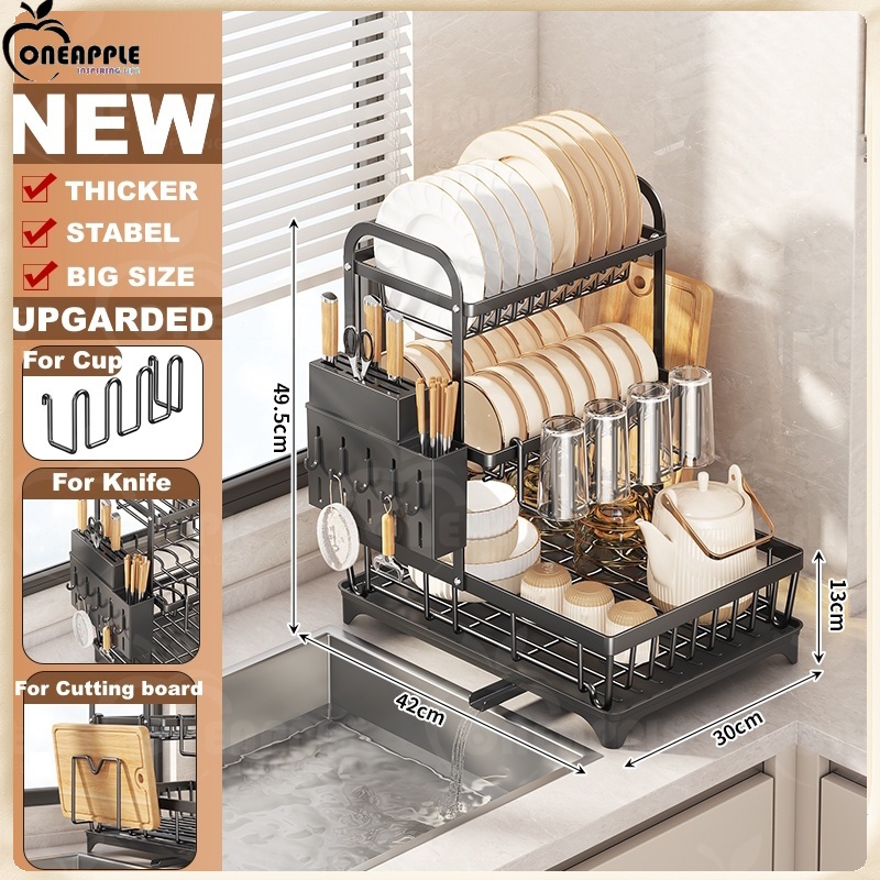 Tidy Kitchen ONEAPPLE Dish Rack With Draining Tray Multi-Function ...