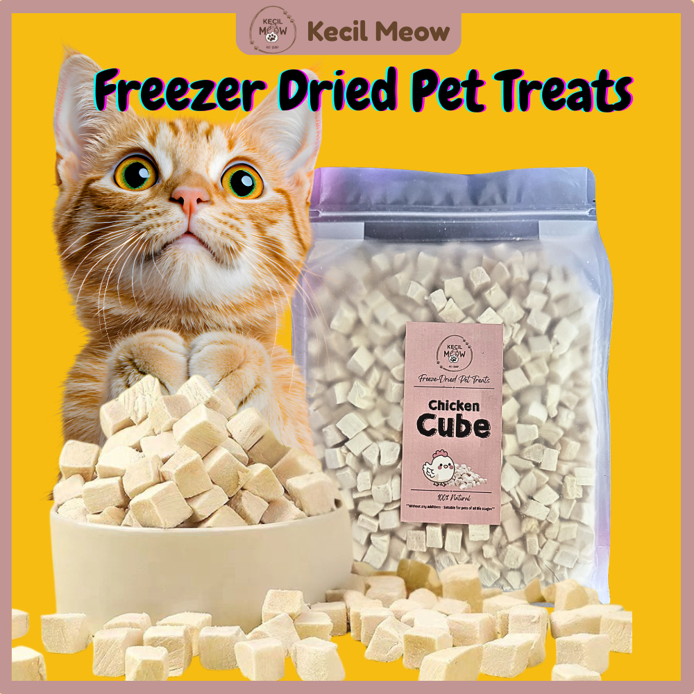 Freezer Dried Cat Dog Treats Booster Gemuk Chicken Cube Egg Yolk ...