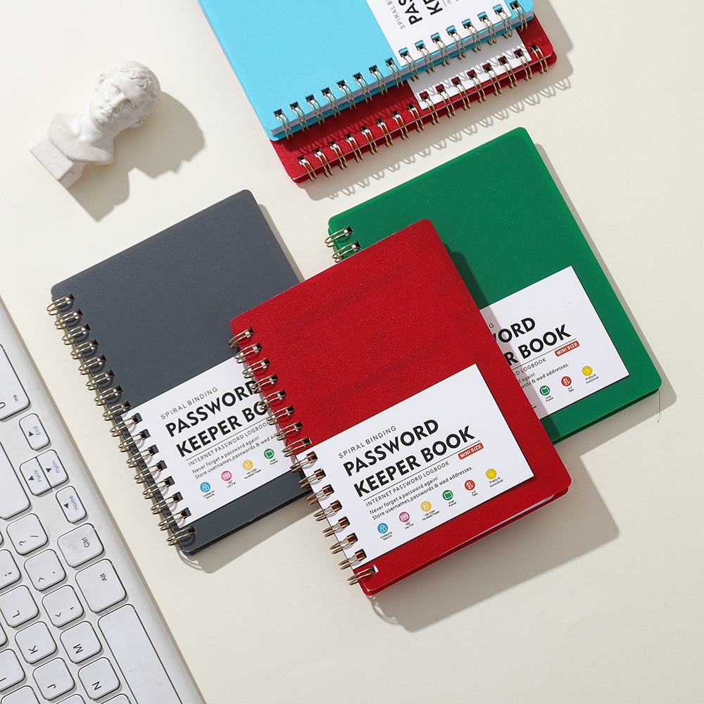 Spiral Password Keeper Book Notepad for Telephone Directory Internet ...