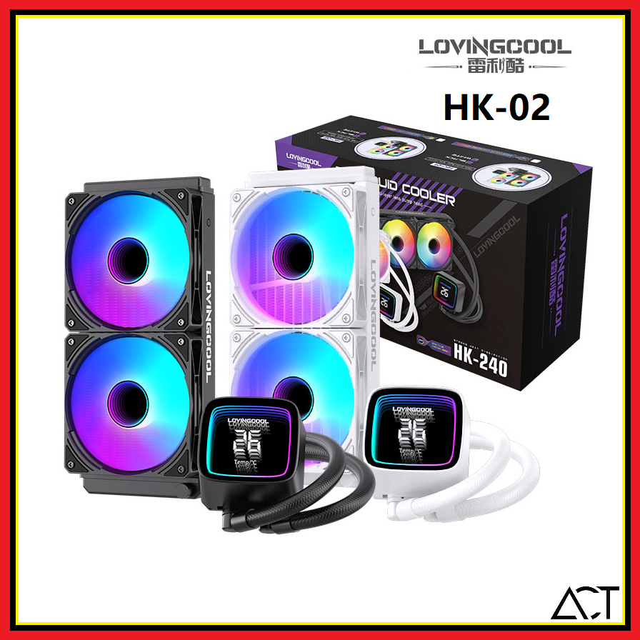 LOVINGCOOL HK-02 Digital CPU Aio Cooler 240mm 360mm Black / White ( 5V ...