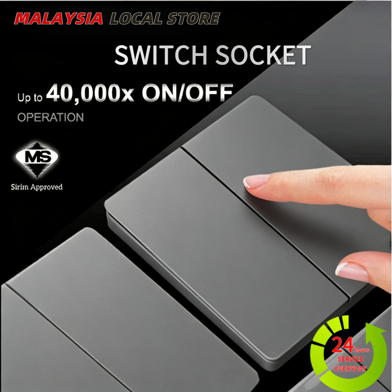 【5 year warranty】SIRIM Switches & Socket #1/2/3/4 Gang 20A 13A Suis ...