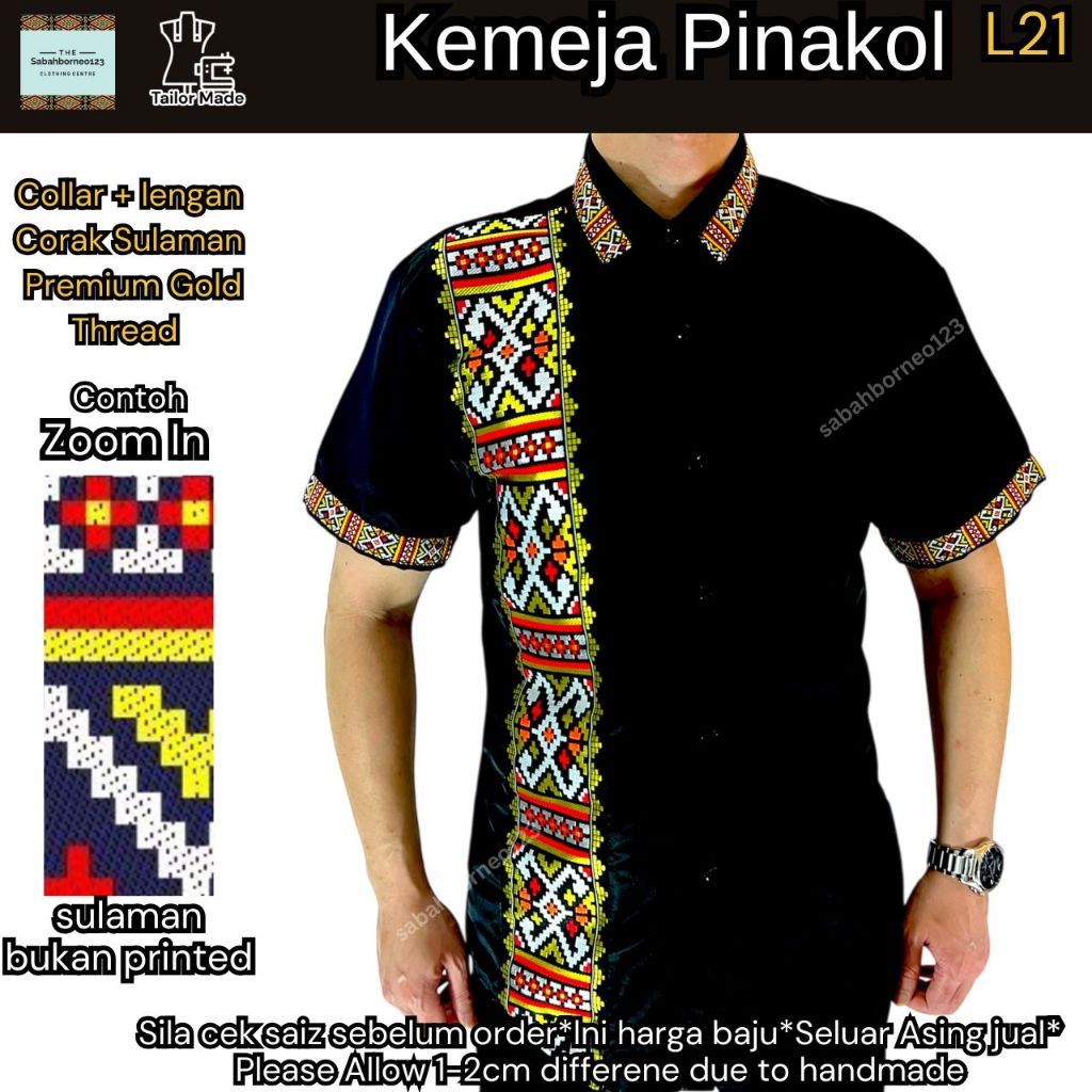 DEWASA Sulaman PInakol (L21) baju tradisional sabah/kadazan traditional ...