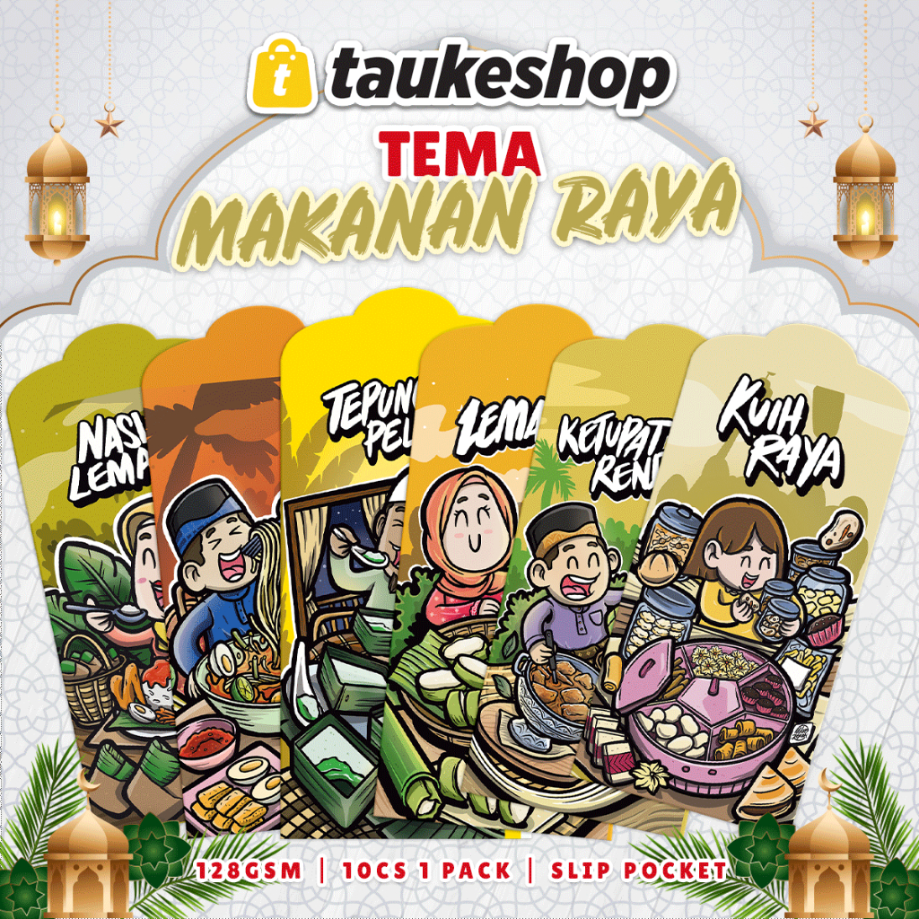 Sampul Duit Raya Doodle Makanan 2026 | Shopee Malaysia