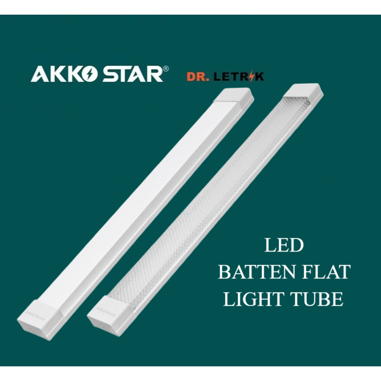 AKKO STAR 4Feet Led Batten Flat Light Tube Dust Proof Fixture 70 / 50W ...